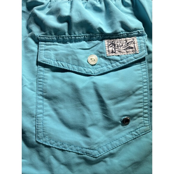 Polo Ralph Lauren Mens Size Large Blue Swim Trunks. Liner And Draw String. - Picture 5 of 6